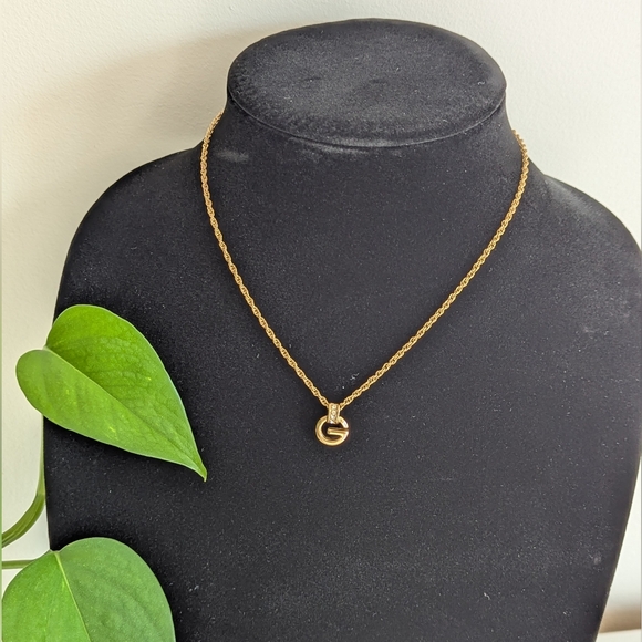 Givenchy "G" necklace with rhinestones - Picture 8 of 12